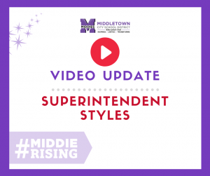 COVID video update with Superintendent Styles poster
